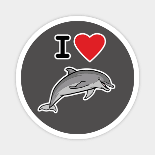 I Love Bottlenose Dolphins Magnet